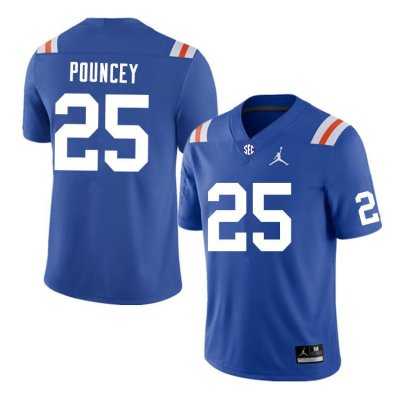 Men's Florida Gators #25 Ethan Pouncey NCAA Nike Blue Throwback Authentic Stitched College Football Jersey PPH0462VJ